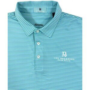 The Breakers Palm Beach Polo Mens Sz 2XL Striped Golf Driway Wicking Performance